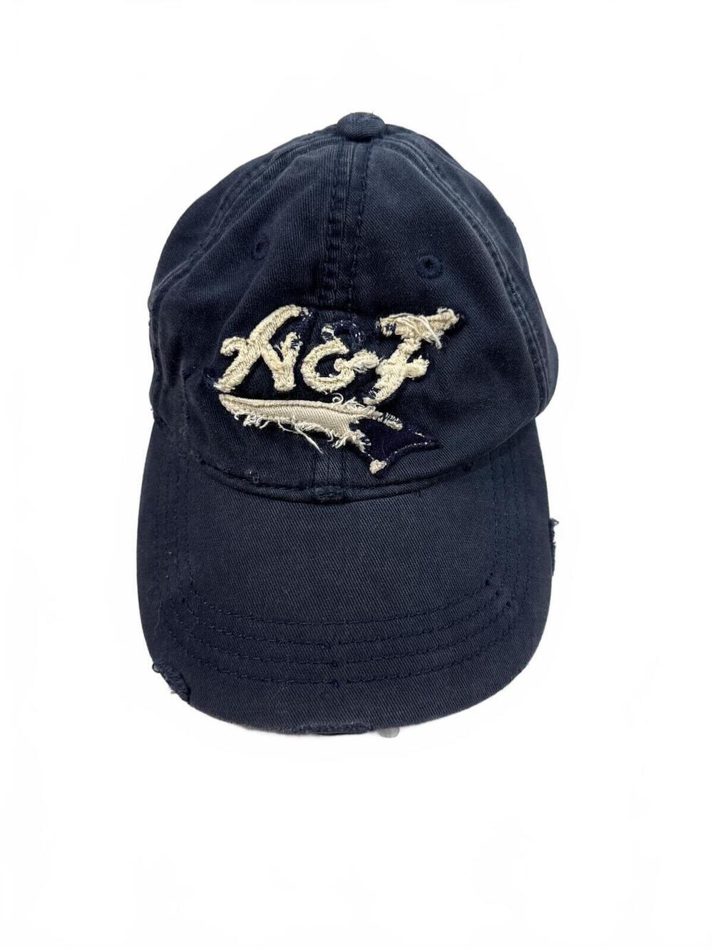 Ultra Rare Vintage Y2K Abercrombie & Fitch Navy Blue Baseball Cap